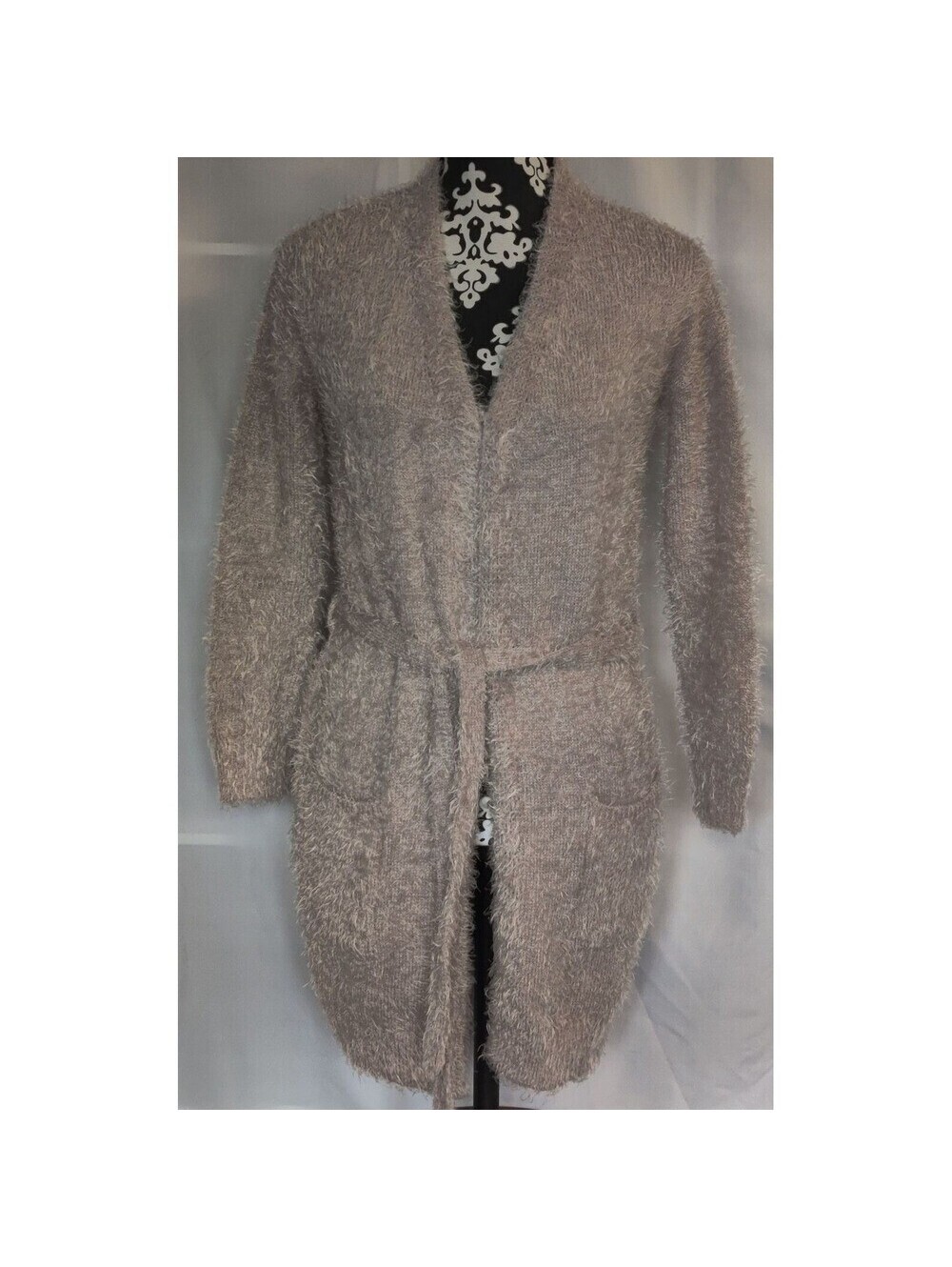 Charlotte Russe XS Fuzzy Belted Cardigan Sweater